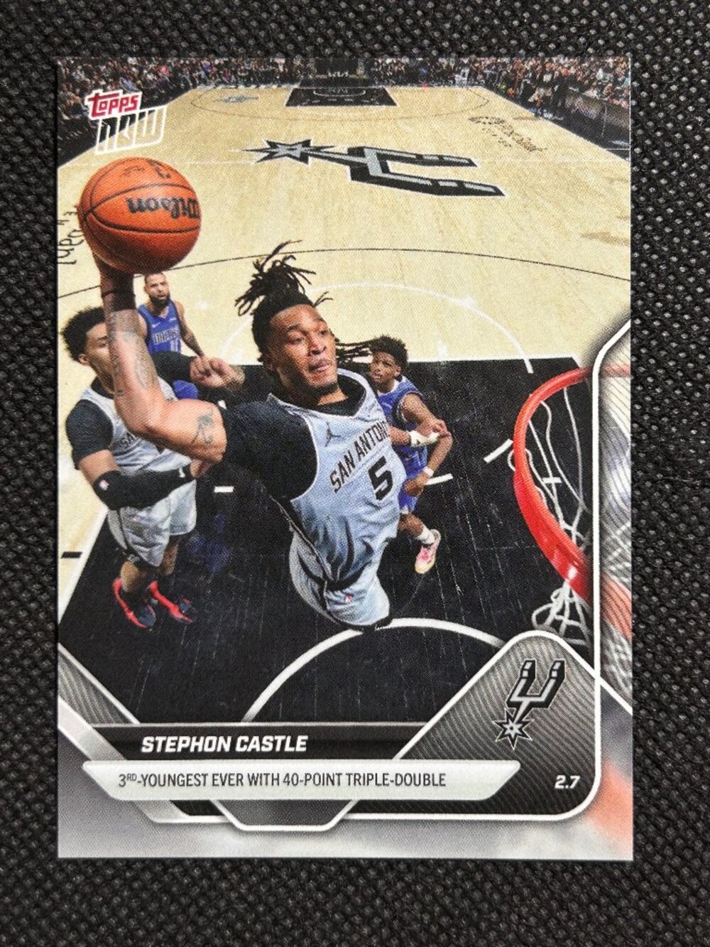 2025-26 Topps Now NBA #164 Stephon Castle San Antonio Spurs